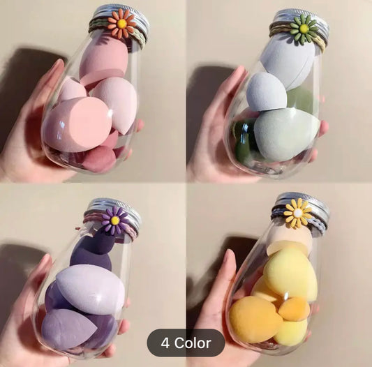 6 Piece Makeup Sponges with Jar