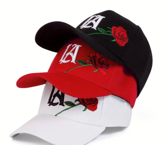 Trendy Rose Embroidery Hat for Men and Women