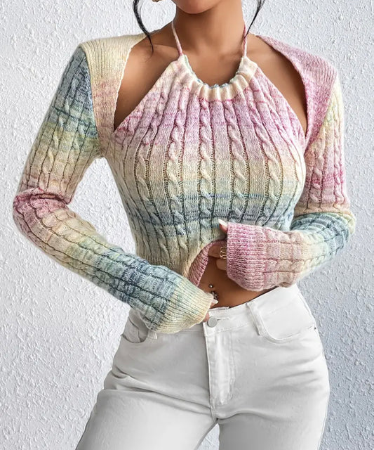 Cut out long Sleeve Sweater