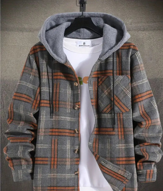 Plaid Hooded Sweater