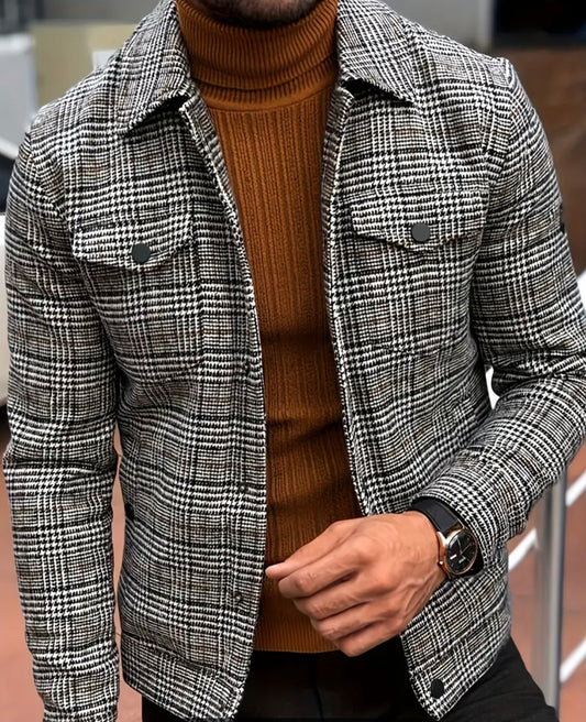 Elegant Retro Plaid Jacket